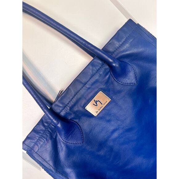 Velez Artisan Women's Leather Shoulder Tote Bag Travel Casual Everyday Blue - Picture 2 of 15